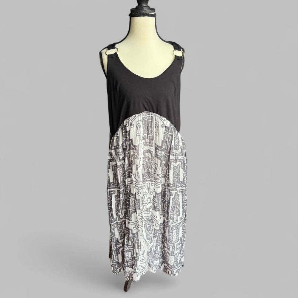 Anthropologie Black and White Maxi Dress‎
